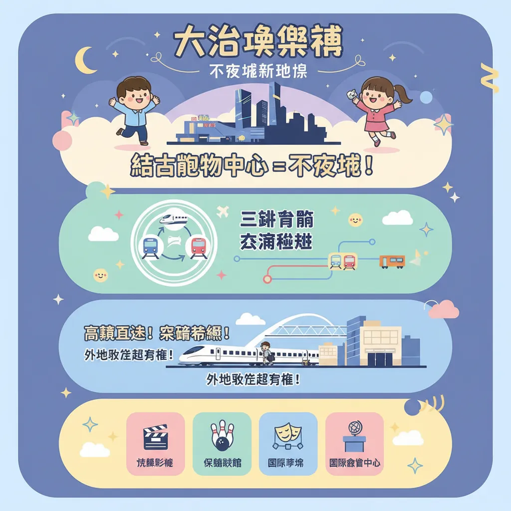 臺中娛樂城結合購物中心，帶動城市生活與商業地標發展